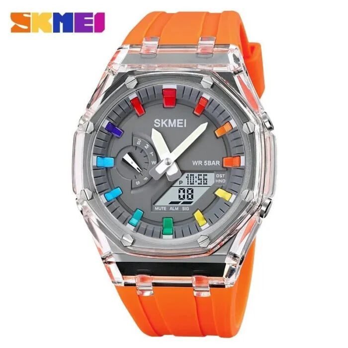 Skmei – 2100 – Dual-Display Electronic Watch With Luminous 50m Waterproof