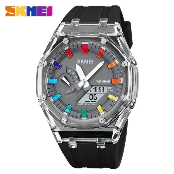 Skmei – 2100 – Dual-Display Electronic Watch With Luminous 50m Waterproof