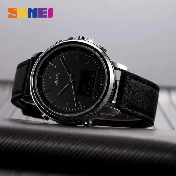 Skmei – 1652 – Leather Multifunctional Waterproof