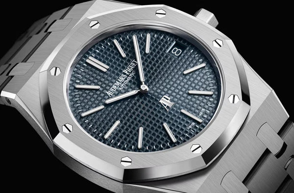 Silver Audemars Piguet With Black Dial