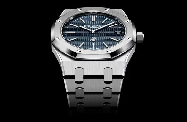 Silver Audemars Piguet With Black Dial